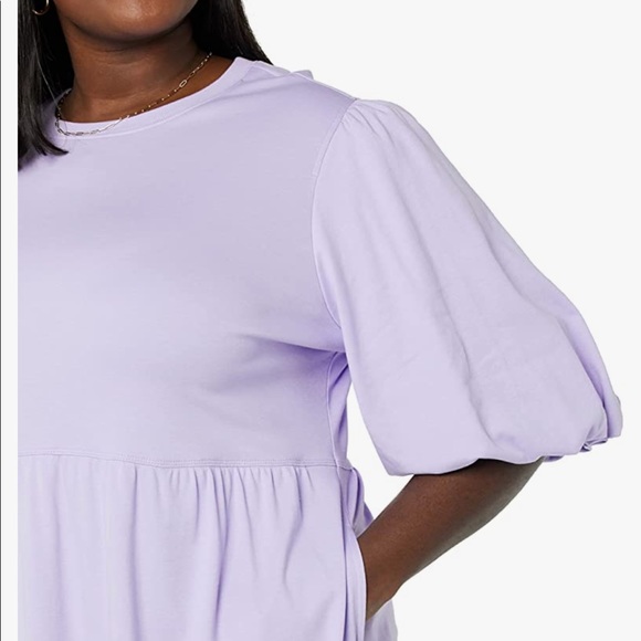 Cotton knit Dress. Cottagecore. Amazon Aware. XXL fits 1X. Plus size. Lavender. - Picture 2 of 8